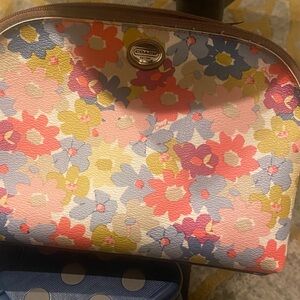 Coach Floral Cosmetic Bag - Pink, Blue, Yellow